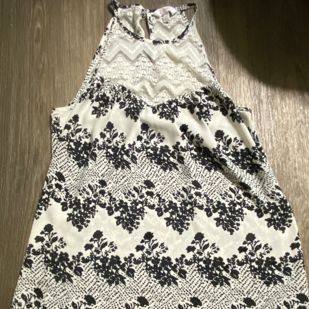 Candies Black and White Flowing Blouse Top